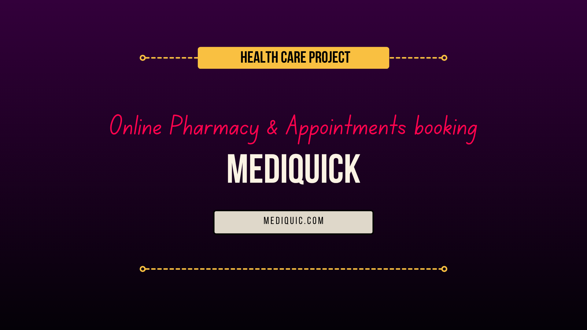 MediQuick – Healthcare Appointment Booking