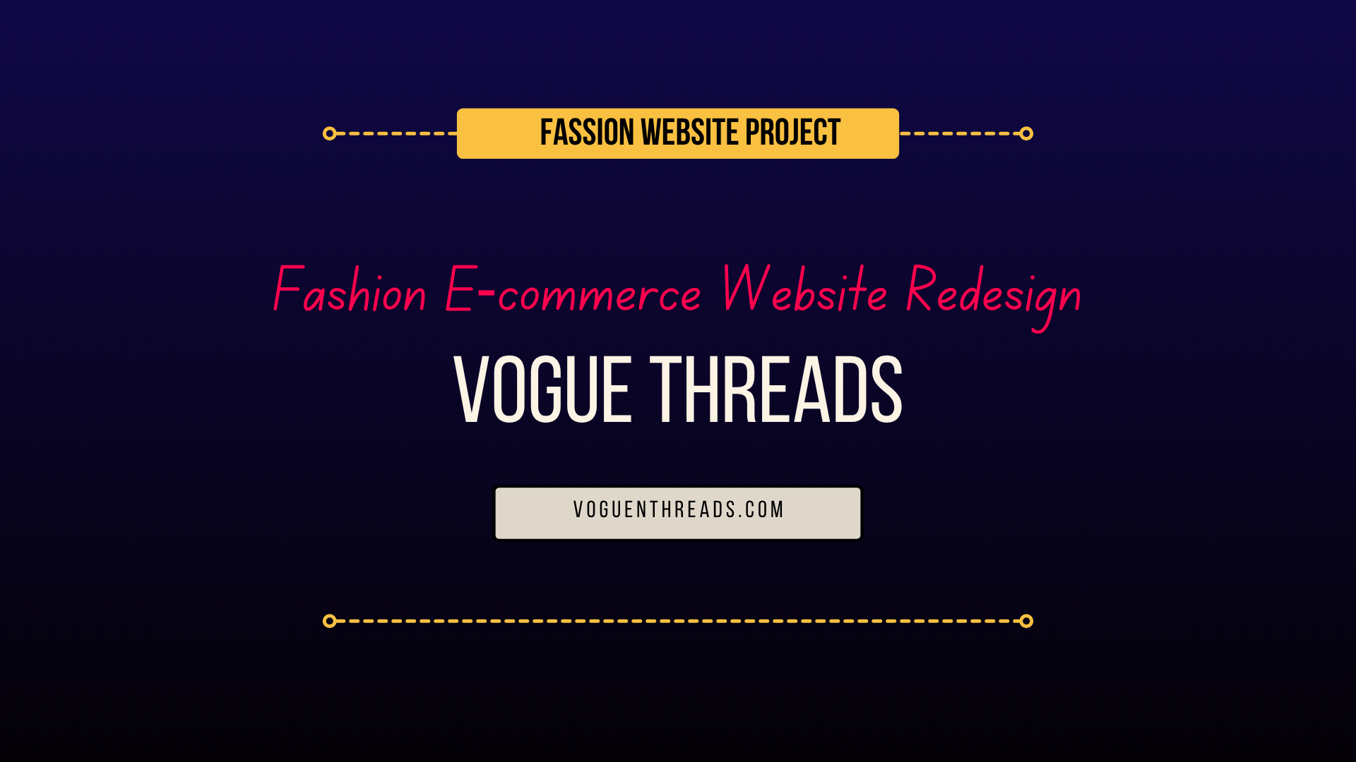 Vogue Threads – Fashion E‑commerce Redesign